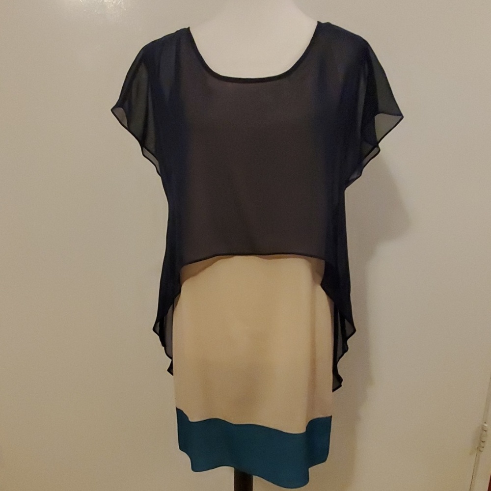 Romeo & Juliet Couture Colorblocked Overlay Dress